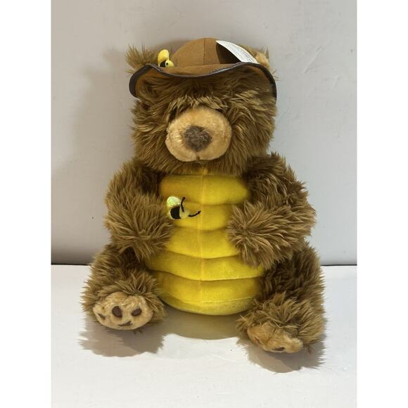 Peek-A-Boo Toys Other - Peek-a-Boo Toys Honey Bear‎ with Bees Plush Stuffed Bee Keeper vintage with tag